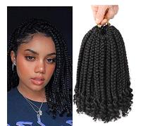 Layashow 6 paquetes de cabello sintético de ganchillo con puntas rizadas, 25,4 cm, para mujeres negras, 25,4 cm, 2#