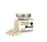 LAYBÉ - Cristales de Sal con Trufa Negra Fresca de Invierno "Melanosporum" -Sal Trufada en Escamas Origen España Gourmet -Tarro de 100g