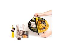 LAYBÉ - Pack Paella, Kit Completo para Elaborar la Auténtica Paella Española con Azafrán, Incluye: Paellera, Arroz 500gr (4 raciones), Sazonador (3x6gr), Aceite de Oliva (4ml) y Ñora.