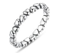 LAYCHEN Anillo De Plata De Ley 925 Con Forma De Corazón Y Amor Eterno, Joyería Original, Regalo Apilable.