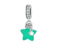 LAYCHEN Colgante De Botella De Los Deseos De Plata De Ley 925 Que Brilla En La Oscuridad Con Forma De Concha, Luna, Gato O Estrella. Dijes Luminosos Del Océano Para Pulsera.
