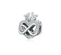 LAYCHEN Dije De Corona De Amor Con Infinito Y Amor, Compatible Con Pulseras Y Collares Originales, Joyería Diy, Regalos.