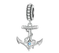 LAYCHEN Dijes De Ancla De Barco Con Cuentas De La Serie Titanic En Plata De Ley 925, Para Pulsera De Mujer, Regalo De San Valentín.