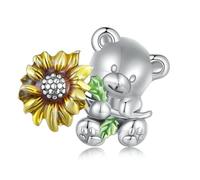 LAYCHEN Dijes De Taza De Té Con Flor De Cerezo En Plata De Ley 925 Para Pulseras, Accesorios De Joyería Diy Scc2563
