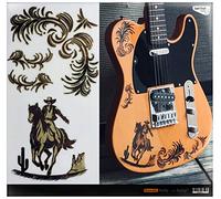 Layer Graph calcomanías para guitarra y bajo, diseño de Wild West