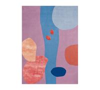 Layered Alfombra de lana Secret Garden Pink. blue. 300x400 cm