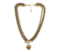 Layered Beaded Choker Necklaces for Women, Heart Pendant Boho Jewelry | Evil Eye Heart-Shaped Western-Style Pendant Acrylic Bead Exquisite Stackable Necklace Set