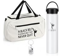 Layhit 3 bolsas de karate para niños, bolsa de karate, artes marciales, bolsa de lona de acero inoxidable para karate, botella de agua de karate, llavero de karate, regalos de taekwondo para niños y