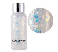 Layhou 35g Lentejuelas de sirena con purpurina líquida, Cara purpurina maquillaje, sombra de ojos, gel para el cuerpo Deslumbrante, festival accesorios, para de Ojos Maquillaje y Pelo Arte Corporal