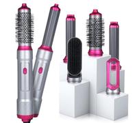 Layhou Cepillo Secador de Pelo 5 en 1, 1000 W Cepillo de Aire Caliente con 5 Accesorios para Seca, Air Styler，Rizador, Peine Alisador, Rizador para Todo Tipo de Cabello