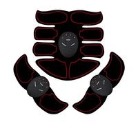 Layhou Electroestimulador Muscular Abdominales, abdominales Entrenador de músculos abdominales 6 modos 9 niveles Intensidad corporal Parche de masaje moldeador Unisex Funciona con pilas