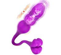 Layhou Vibrador femenino Salto Huevo Vagina Vibrador Clítoris Pezón Masajeador 10 modos Empuje Vibrador Amor Huevo IPX6 Impermeable Recargable Adulto Juguete sexual para mujeres Masturbación