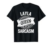 Layla Cute Queen of Sarcasm Layla Name Camiseta