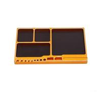 Laymotric Bandeja de almacenamiento magnética ligera para tornillos, clavos, tuercas y arandelas con construcción de aleación de aluminio, para obras de construcción y tareas de reparación (rojo)