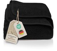 LAYNENBURG Manta de Rizo Premium 150x200 cm - 100% algodón - Manta de Verano Fina, Ligera y refrescante - como Manta de sofá, edredón y Manta de Rizo (Negro)