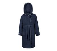 LAYNENBURG Premium Albornoz de baño para niños y adolescentes con capucha - 100% algodón - OEKO TEX Standard 100 - tejido de rizo mullido - Talla (158-164, Azul)