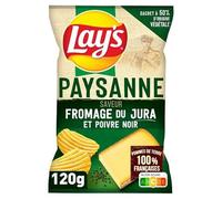 LAY'S - Chips, queso de Jura y pimienta, 120 g - cuatro artículos