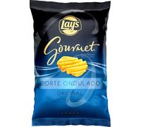 Lay's Gourmet Onduladas, Patatas fritas con sal, Producto de Aperitivo, bolsa individual, 150 gr