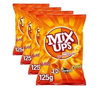 Lay's Mixups favoritos, Snack con mezcla de Lay's 3D, patatas Ruffles, nachos Doritos y Cheetos stick con sabor a queso, Producto de Aperitivo,bolsa individual, 125 gramos (Paquete de 4)