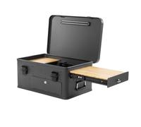 LAYZEE Box Junior - Caja de cocina móvil para vehículos/camping/balcón/terraza; dimensiones 60 x 40 x 27 cm (largo x ancho x alto), 10 kg de aluminio con recubrimiento en polvo