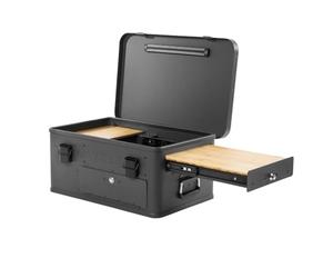 LAYZEE Box Junior - Caja de cocina móvil para vehículos/camping/balcón/terraza; dimensiones 60 x 40 x 27 cm (largo x ancho x alto), 10 kg de aluminio con recubrimiento en polvo