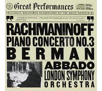 Lazar Berman Rachmaninoff: Piano Concerto No. 3 CBS Great (CD) (Importación USA)