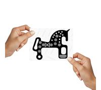 LAZARILLA Pegatina Caballo Numantino - Vinilo Adhesivo sin Fondo - Sticker para Coche, Moto, Laptop - Símbolo Numancia Soria - Orgullo Castellano Español (Negro)