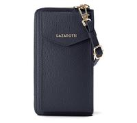 Lazarotti Bologna Cartera de piel con cremallera Funda para teléfono móvil Piel 19 cm azul