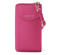 Lazarotti Bologna Cartera de piel con cremallera Funda para teléfono móvil Piel 19 cm rosa