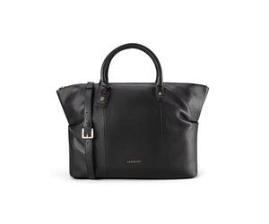 Lazarotti Bologna Leather Bolsa de compras Piel natural 36 cm negro