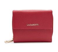Lazarotti Bolonia - Cartera de piel para mujer, tamaño mediano, con 9 ranuras para tarjetas de crédito y compartimento para monedas, diseño elegante, 12 cm, rojo, talla única, Clásico