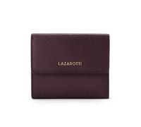 Lazarotti Bolonia Cartera de Piel Mediana para Mujer, con botón de presión, 8 Ranuras para Tarjetas, Monedero, protección RFID, 12 x 10 x 3 cm (2 Anchos Ajustables), Granate, Talla única, Clásico