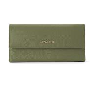 Lazarotti Cuero Monedero Bologna Leather Wallet with 12 Card Slots Olive Verde Oliva