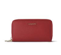 Lazarotti Bolonia XL Cartera de piel para mujer | 2 compartimentos grandes con cremallera, 20 compartimentos para tarjetas, monedero, protección RFID | 20 x 4 x 11 cm, rojo, talla única, Clásico