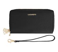 Lazarotti Bologna Leather Double Zip Around Wallet Black