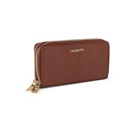 Lazarotti Bologna Leather Double Zip Around Wallet Brown