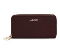 Lazarotti Bologna Leather Double Zip Around Wallet Burgundy