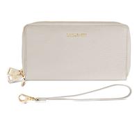 Lazarotti Bologna Leather Double Zip Around Wallet Creme White