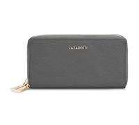 Lazarotti Bologna Leather Double Zip Around Wallet Grey