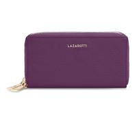 Lazarotti Bologna Leather Double Zip Around Wallet Purple