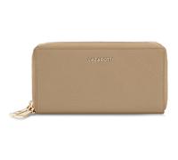 Lazarotti Bologna Leather Double Zip Around Wallet Sand