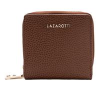 Lazarotti Bologna Leather Zip Wallet With 6 Card Slots Brown
