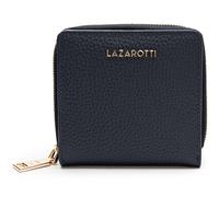 Lazarotti Bologna Leather Zip Wallet With 6 Card Slots Navy