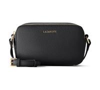 Lazarotti Bolonia Bolso bandolera cuero doble cremallera 18 cm negro