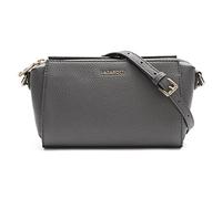 Lazarotti Bolonia - Bolso bandolera de piel para mujer, correa de hombro ajustable, tamaño mediano, 20 cm, gris, talla única