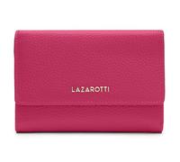 Lazarotti Bolonia - Cartera grande de piel para mujer, bolsillo grande con cremallera, 15 ranuras para tarjetas, protección RFID, 14 x 10 x 3,5 cm (2 anchos ajustables), Rosa intenso., talla única