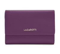 Lazarotti Bolonia - Cartera grande de piel para mujer, bolsillo grande con cremallera, 15 ranuras para tarjetas, protección RFID, 14 x 10 x 3,5 cm (2 anchos ajustables), morado, talla única, Clásico