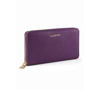 Lazarotti Bolonia - Cartera Grande de Piel para Mujer, Bolsillo Grande con Cremallera, 16 Ranuras para Tarjetas, Monedero, protección RFID, 19 x 4 x 10 cm, Morado, Talla única, Clásico