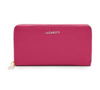 Lazarotti Bolonia - Cartera grande de piel para mujer, bolsillo grande con cremallera, 16 ranuras para tarjetas, monedero, protección RFID, 19 x 4 x 10 cm, Rosa intenso., talla única, Clásico