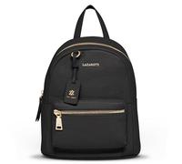 Lazarotti Bolonia - Mochila de piel para mujer, con correa ajustable para el hombro, 22 cm, Negro